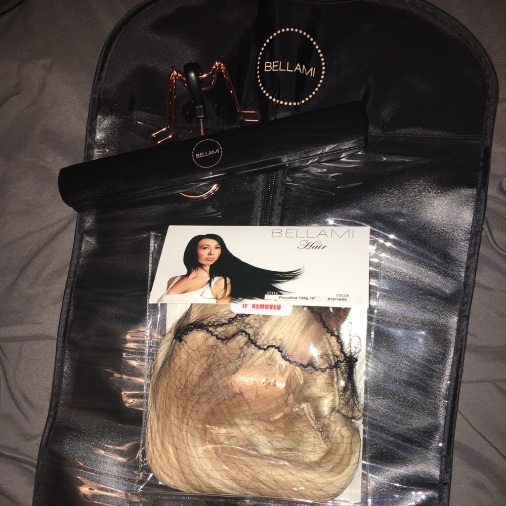 Bellami 18 in hair extensions color butter blonde